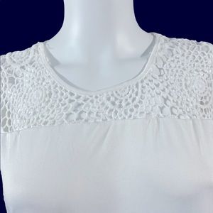 White Lace Embroidered Dress